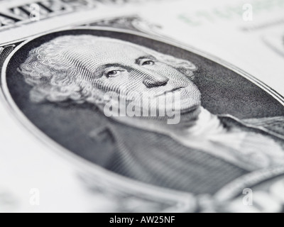 Close up of one dollar bill Banque D'Images