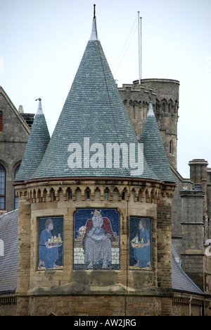 Front de Mer d''Aberystwyth University Old College Banque D'Images