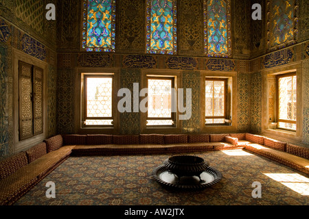 Chambre Lits Jumeaux privé, Kiosque, le palais de Topkapi, Istanbul Banque D'Images