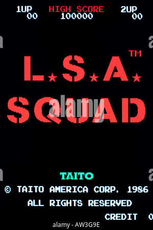 Air Land Sea Squad L S UN CVL Taito 1986 capture d'écran du jeu vidéo d'arcade Vintage - EDITO UTILISEZ UNIQUEMENT Banque D'Images