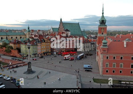 Panorama de la vieille ville de Varsovie, Pologne Banque D'Images