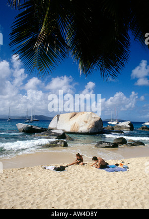 Les bains à Virgin Gorda dans les îles Vierges britanniques Banque D'Images