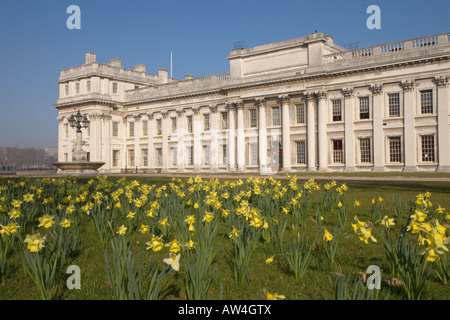 Old Royal Naval College fait maintenant partie de l'Université de Greenwich Greenwich London Banque D'Images