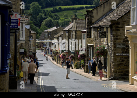 Campsites Canet-en-Roussillon Nidderdale High Street Parc National des Yorkshire Dales Yorkshire Août 2006 Banque D'Images