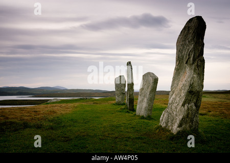 Callanish Calanais standing stone circle Lewis Outer Hebrides Western Isles Banque D'Images