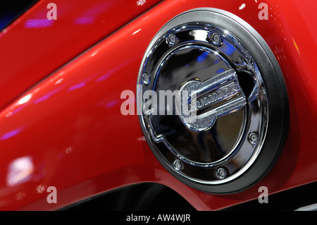 Le couvercle du réservoir de carburant Hummer Banque D'Images