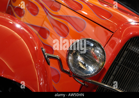 Red Hot Rod Ford coupé Banque D'Images