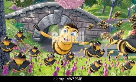 2007 Bee Movie film Dreamworks Animation SKG avec Barry B Benson exprimées par Jerry Seinfeld, qui a produit le film Banque D'Images