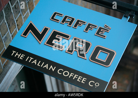 Caffe Nero signe, Londres Banque D'Images