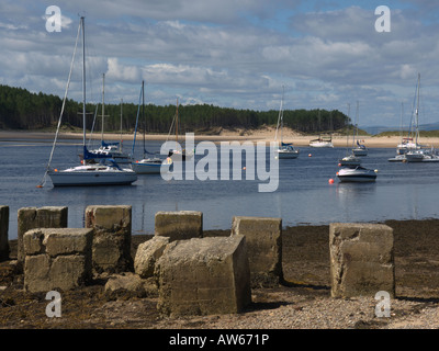 La Baie de Findhorn Forres Morayshire région des Highlands Inverness Ecosse Août 2007 Banque D'Images