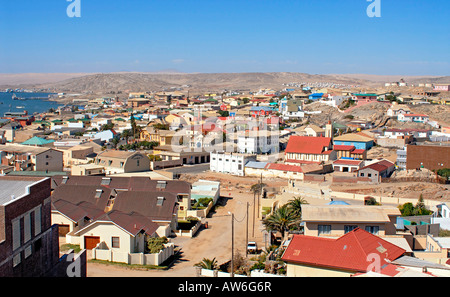 Ville portuaire allemande de Lüderitz en Namibie Banque D'Images