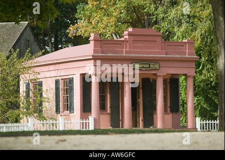 Banque de village Old Sturbridge Village History Museum de New England Sturbridge Massachusetts Banque D'Images