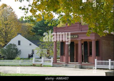 Banque de village Old Sturbridge Village History Museum de New England Sturbridge Massachusetts Banque D'Images