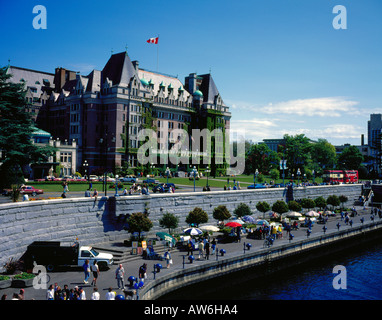 Empress Hotel Harbour, île de Vancouver, Victoria, Colombie-Britannique, Canada. Photo par Willy Matheisl Banque D'Images