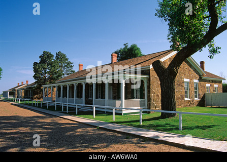 L'officier restauré au lieu historique national Fort Larned dans Pawnee Comté, Kansas. Banque D'Images