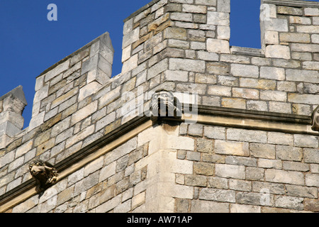 Les gargouilles sur le château de Windsor, en Angleterre. Banque D'Images