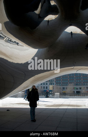 La fève dans le Millennium Park, Chicago. Banque D'Images