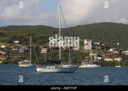 Le port de Puerto rico culebra voiliers Banque D'Images