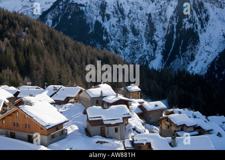 Chalets Sainte Foy Tarentaise France Banque D'Images