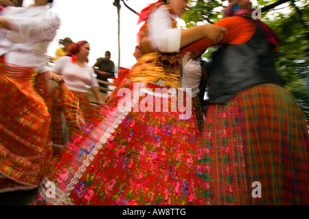 L'Europe Roumanie Transylvanie Gipsy wedding wedding party à bride s home Banque D'Images