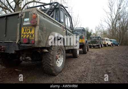 Concours des essais Land Rover Essex Décembre 2002 Banque D'Images
