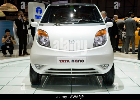 Tata Nano à un lancement européen Motor Show 2008 Banque D'Images