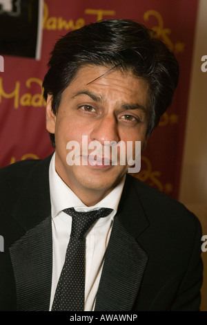 L'acteur de Bollywood Shah Rukh Khan à une visite au musée Madame Tussauds à Londres Banque D'Images