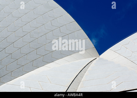 Le toit en forme de coquille de l'Opéra de Sydney, Sydney, Australie Banque D'Images