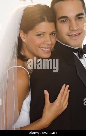 Portrait de la jeune mariée et se toilettent Banque D'Images