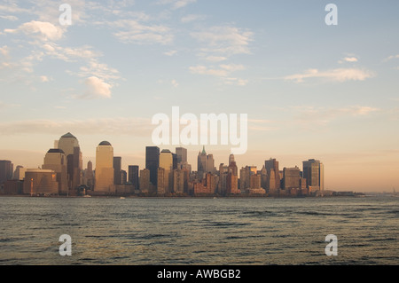 Pointe Sud de Manhattan skyline New York NY Banque D'Images