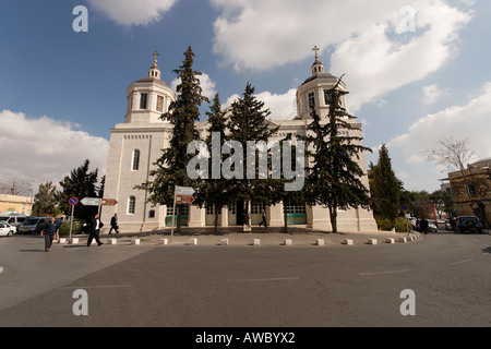 Israël Jérusalem La cathédrale de la Sainte Trinité dans le quartier russe exterior Banque D'Images