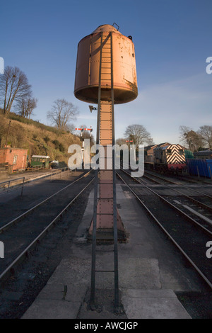 Un château d'eau à Bewdley station sur la Severn Valley Railway Banque D'Images