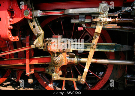 Locomotive, levier de traction Banque D'Images