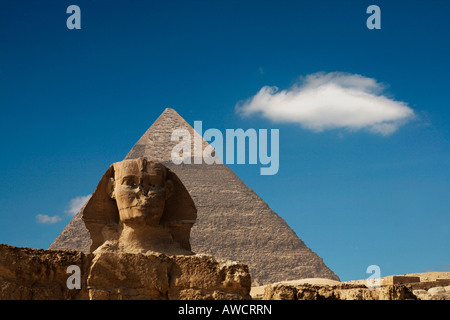 Grand Sphinx de Gizeh, près du Caire, Egypte, Afrique du Nord, Afrique Banque D'Images