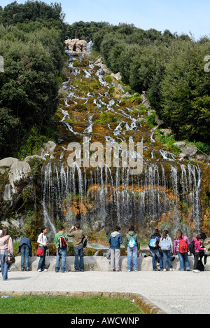 Casterta Campanie Italie Italia Palais Royal Castle Garden cascade d'eau Banque D'Images