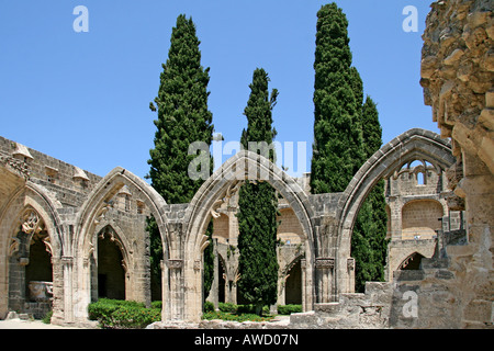 Arches, l'abbaye de Bellapais, Kyrenia, Chypre du Nord, l'Europe Banque D'Images