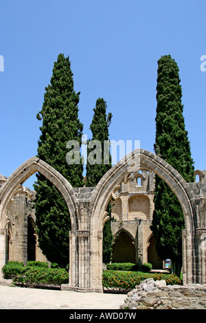 Arches, l'abbaye de Bellapais, Kyrenia, Chypre du Nord, l'Europe Banque D'Images