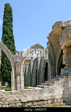 Arches, l'abbaye de Bellapais, Kyrenia, Chypre du Nord, l'Europe Banque D'Images