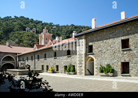 Cour intérieure, monastère de Kykkos, Troodos, Chypre, Europe Banque D'Images