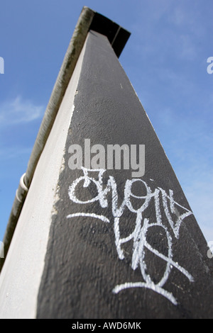 Un graffiti sur le mur de Berlin, Germany, Europe Banque D'Images