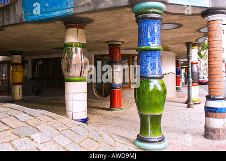 Friedensreich Hundertwasser House , Vienne, Autriche Banque D'Images