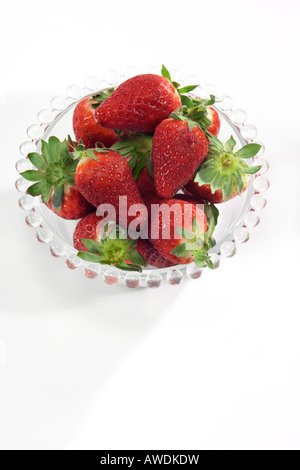 Les fraises isolé sur fond blanc Banque D'Images