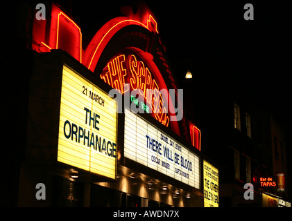Sur l'écran cinéma Green, Londres, dans la nuit Banque D'Images