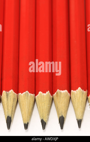 Close up of crayons rouge Banque D'Images
