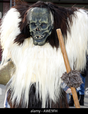 Tschaeggaetae, masques de carnaval, Wiler, Loetschental, Valais, Suisse Banque D'Images