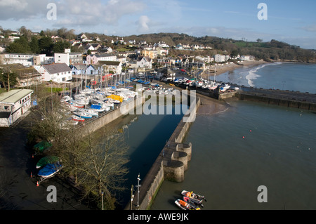 Le port , village et la plage de Saundersfoot Pembrokeshire wales, matin de printemps 2008 Banque D'Images