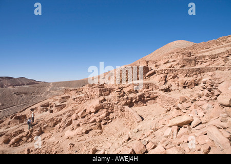 Pukara de Quitor, à l'origine une forteresse Atacameños plus tard repris par les Incas, San Pedro de Atacama, Región de Antofagasta, Banque D'Images