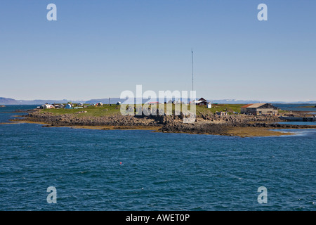 L'île de Flatey, l'Islande, l'Océan Atlantique Banque D'Images