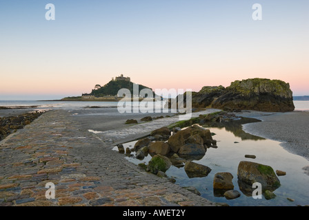 St Michaels mount au lever du soleil Banque D'Images