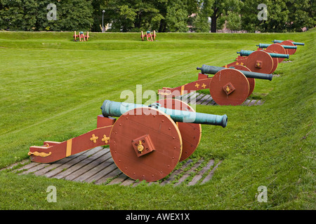 Canons, Akershus Festning (forteresse d'Akershus), Oslo, Norvège, Scandinavie, Europe Banque D'Images